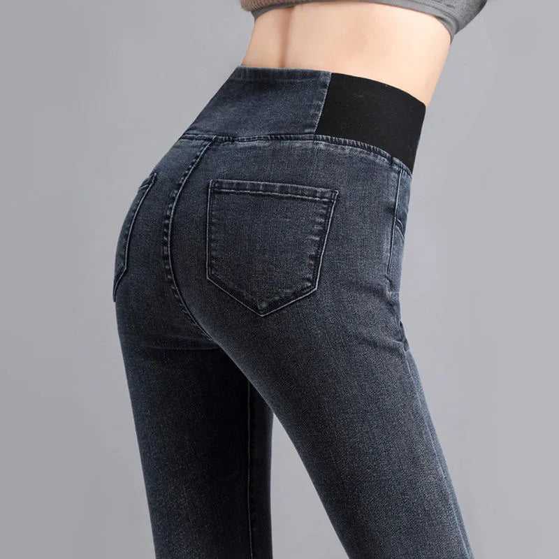 Shop Vintage Wash High-Waist Skinny Jeans for Women - Oversized & Stretch Fit