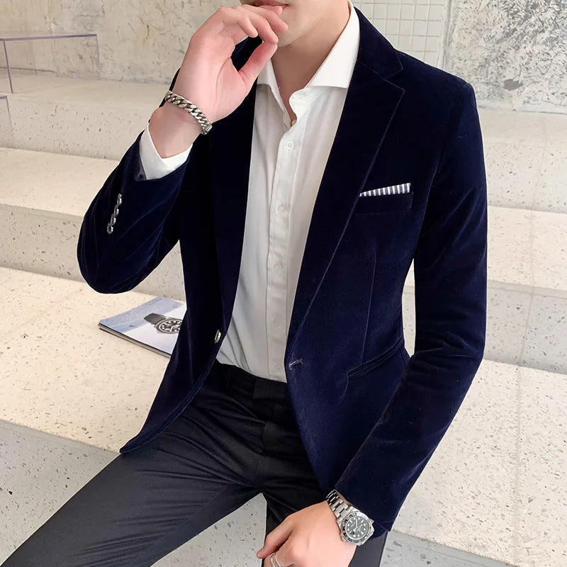Shop Velvet Slim Fit Blazer - Men's Formal Evening Jacket