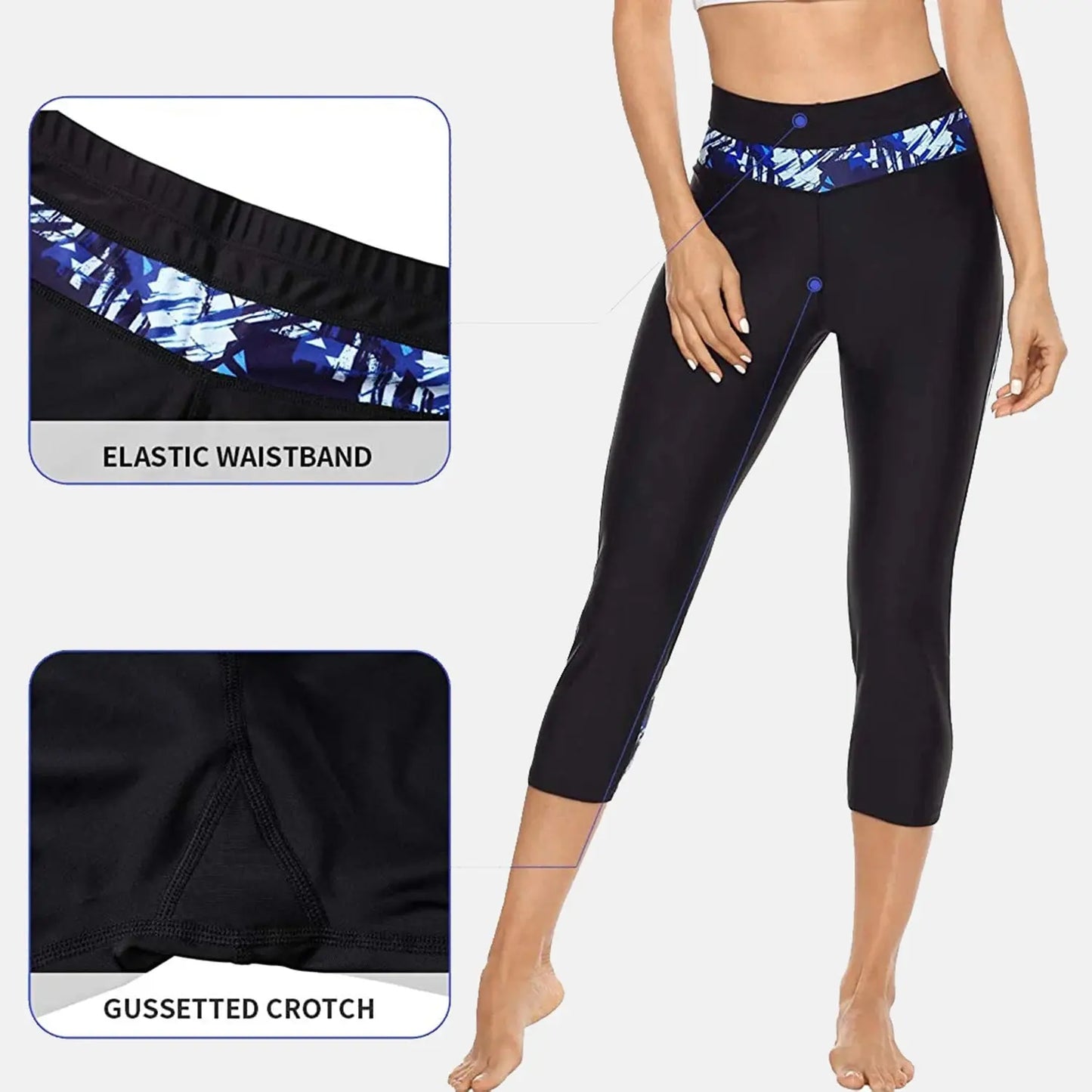 Women's High Waist Swim Capris NordRush