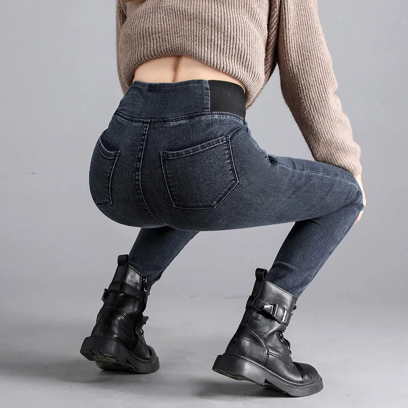 Shop Vintage Wash High-Waist Skinny Jeans for Women - Oversized & Stretch Fit