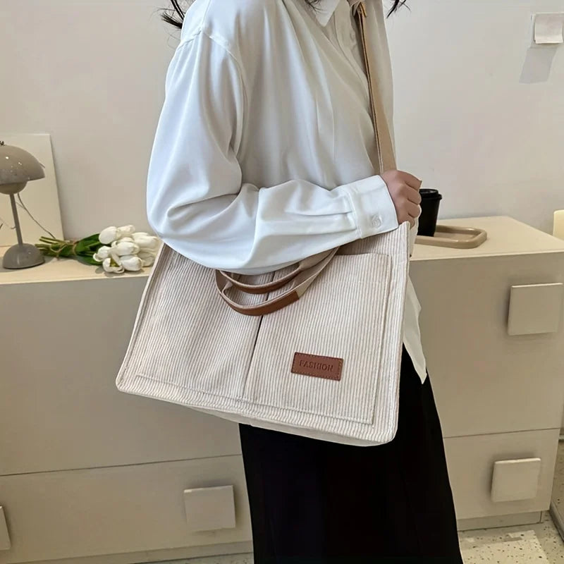 Shop Women's Large Corduroy Tote & Shoulder Bag