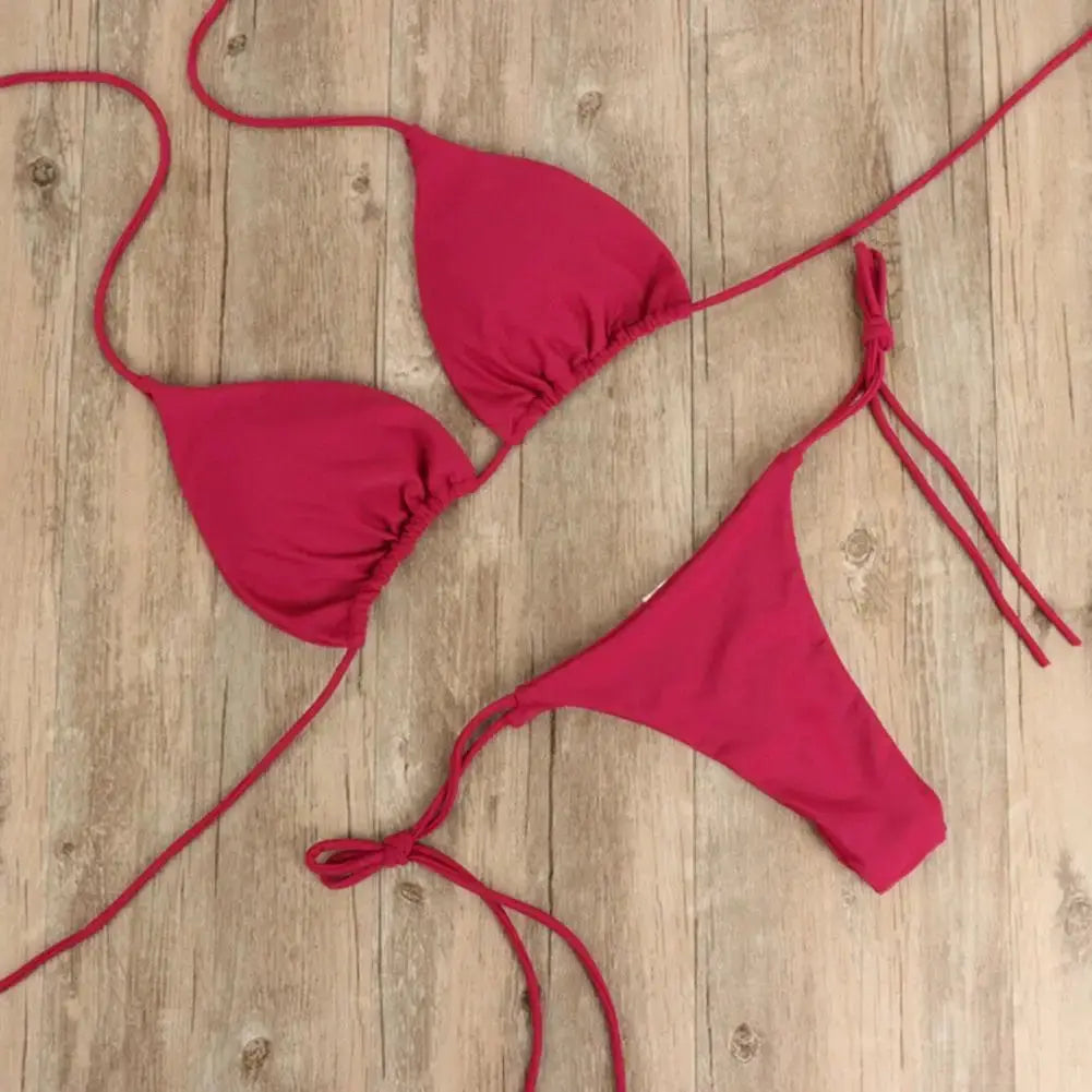 Solid Color Sexy 2-Piece Bikini Set NordRush