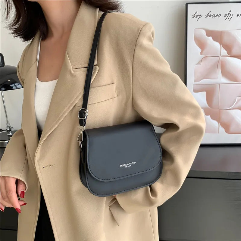 Shop Vintage Saddle Crossbody Bag - PU Leather Women's Luxury Handbag & Purse