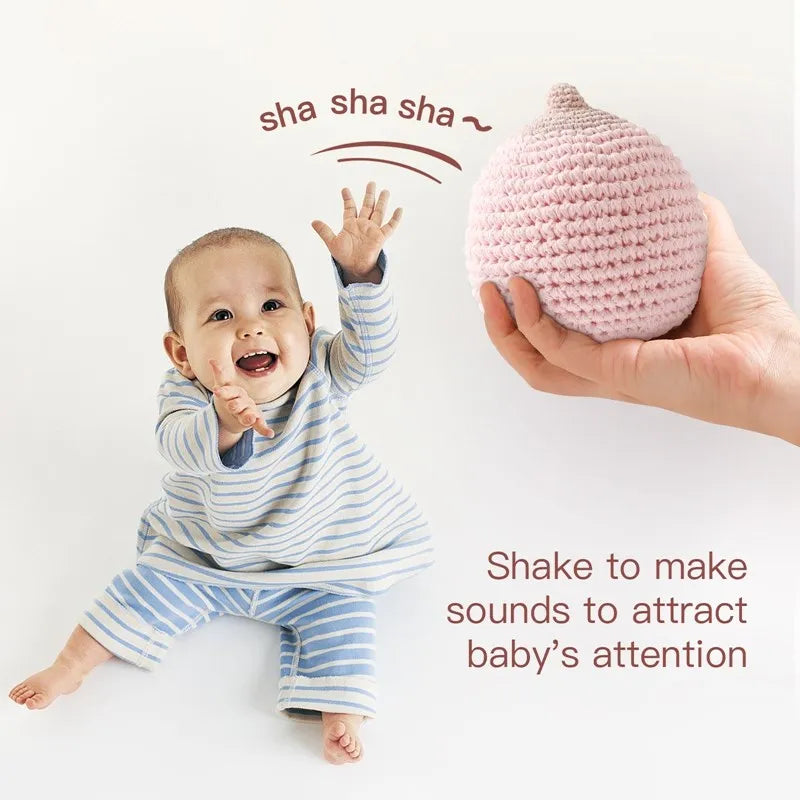 1pc Baby Teether Crochet Boob for Kids Handmade Breastfeeding Models Soothe Toy Babies Gift Children's Toy