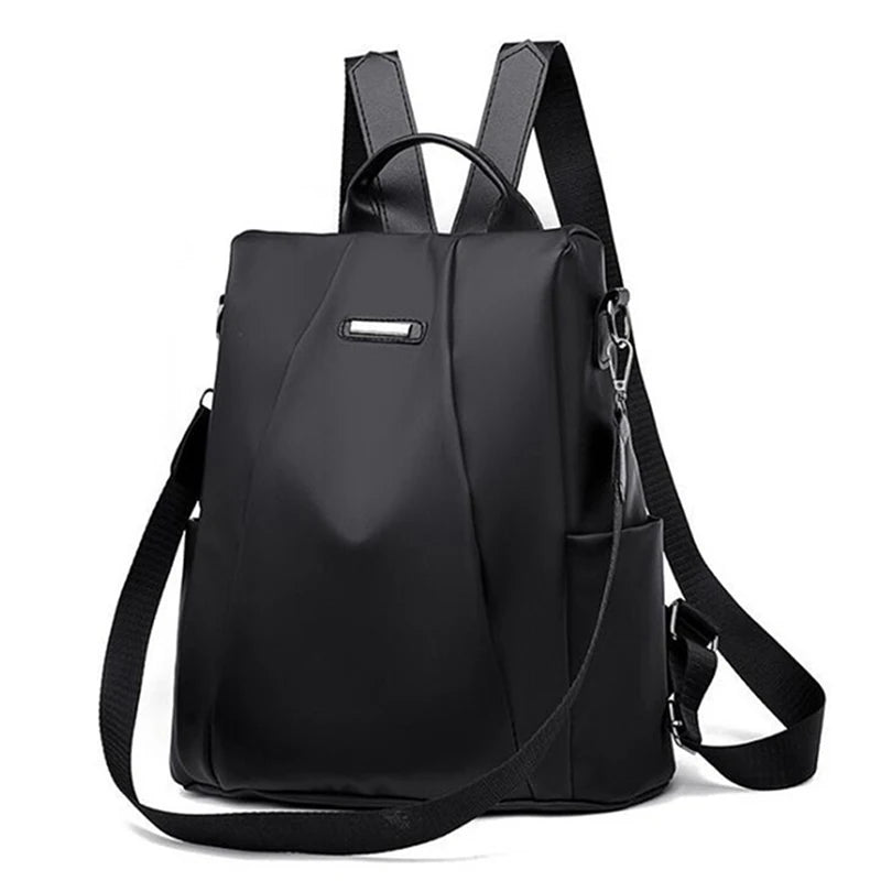 Shop Women's Multifunction Nylon Backpack - Casual, Solid Color, Detachable Strap