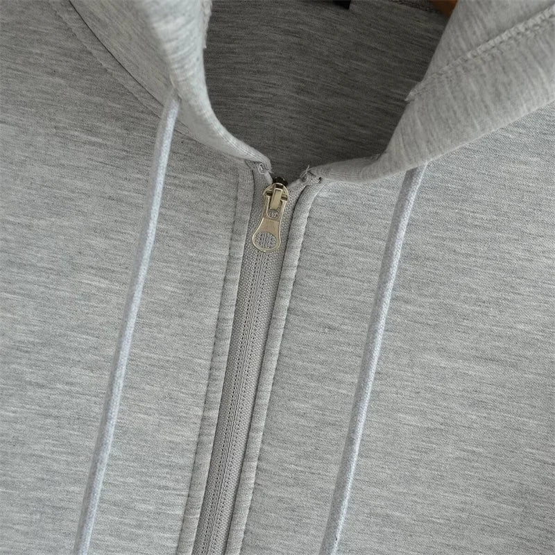 Shop Winter Unisex Zipper Hoodie - Oversized, Double Pockets, High Street Style