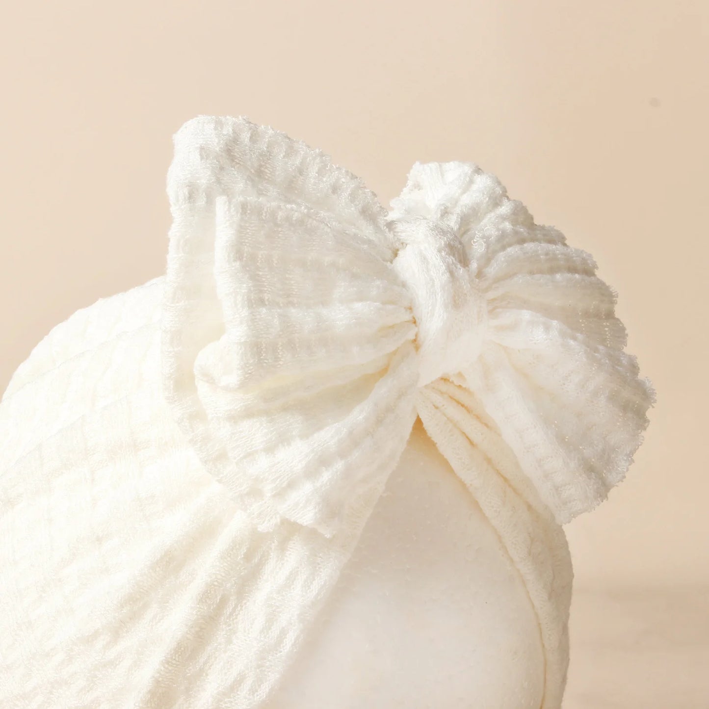 Lovely Bowknot Knitted Baby Hat Cute Solid Color Baby Girls Turban Hat Soft Newborn Infant Cap Accessories Beanies Head Wraps