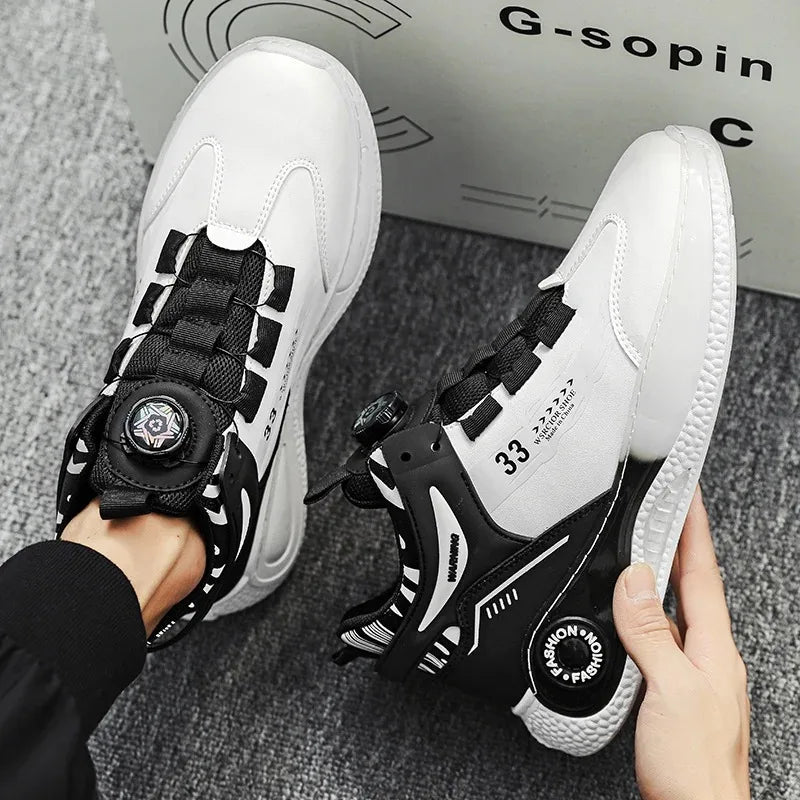 Men’s Comfy Buckle Sneakers – Non-Slip & Durable