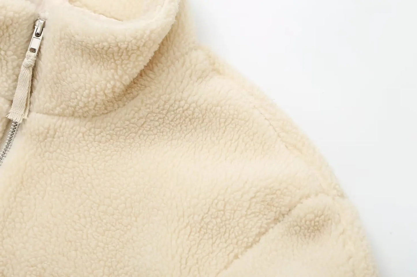 Shop Women's Oversized Teddy Fleece Coat - Warm Plush Lamb Wool Jacket