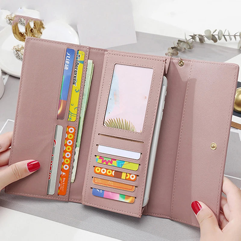 Shop Women's PU Leather Multi-Functional Wallet Clutch