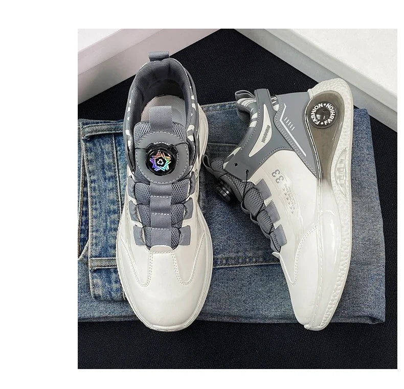 Men’s Comfy Buckle Sneakers – Non-Slip & Durable