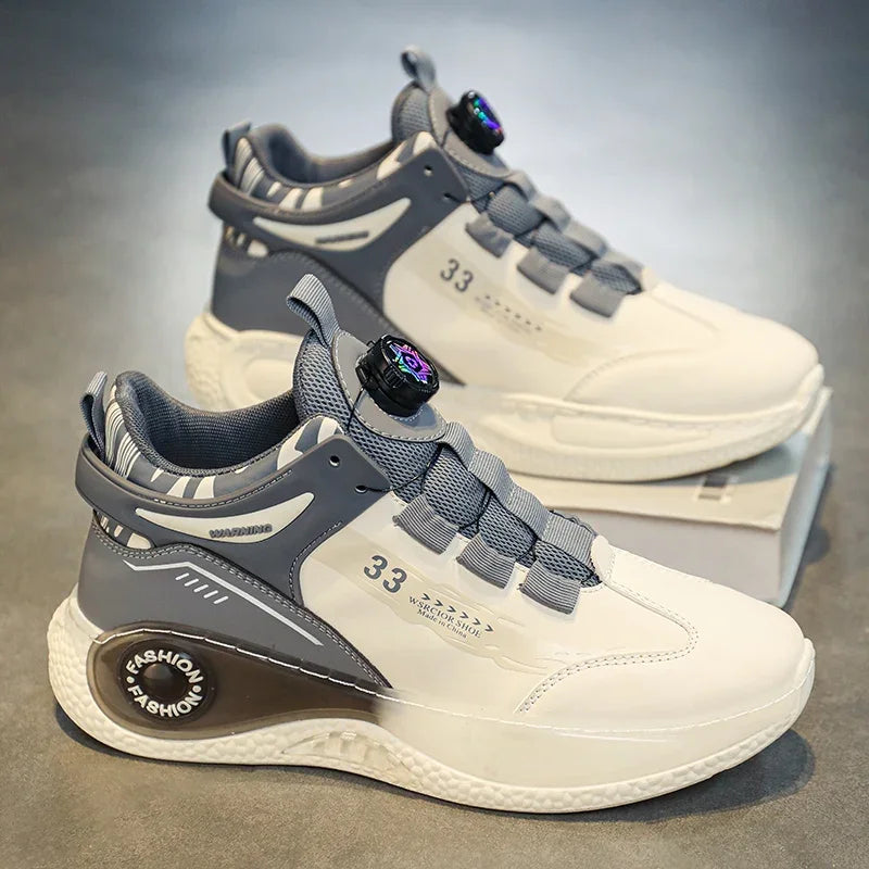 Men’s Comfy Buckle Sneakers – Non-Slip & Durable