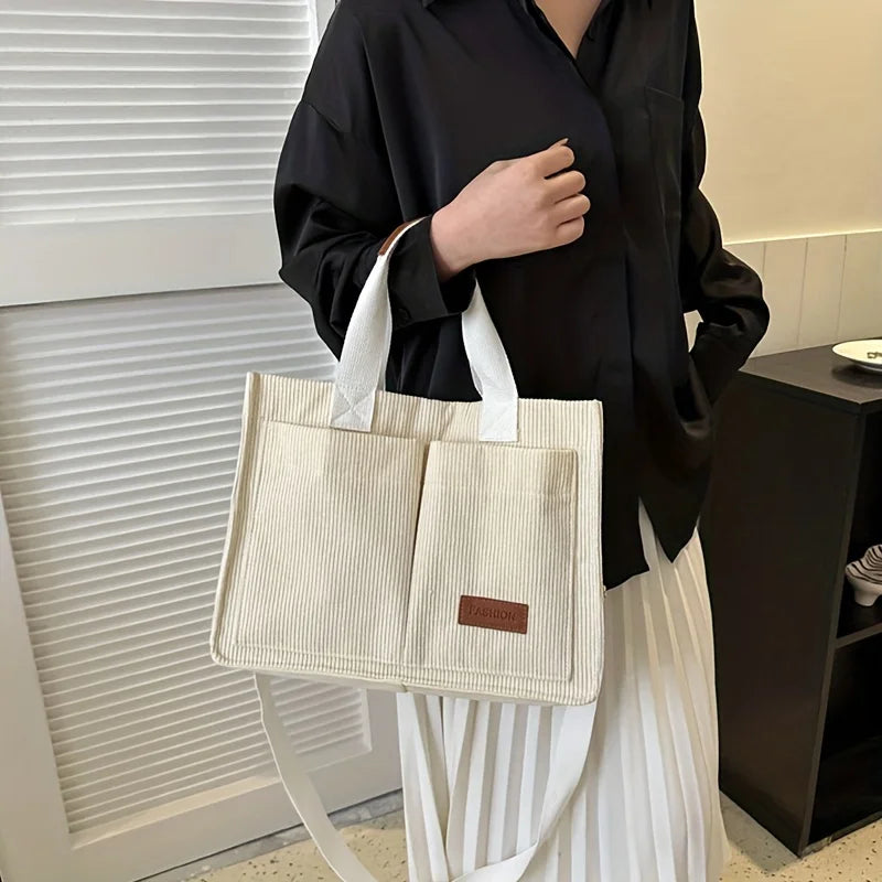 Shop Women's Large Corduroy Tote & Shoulder Bag