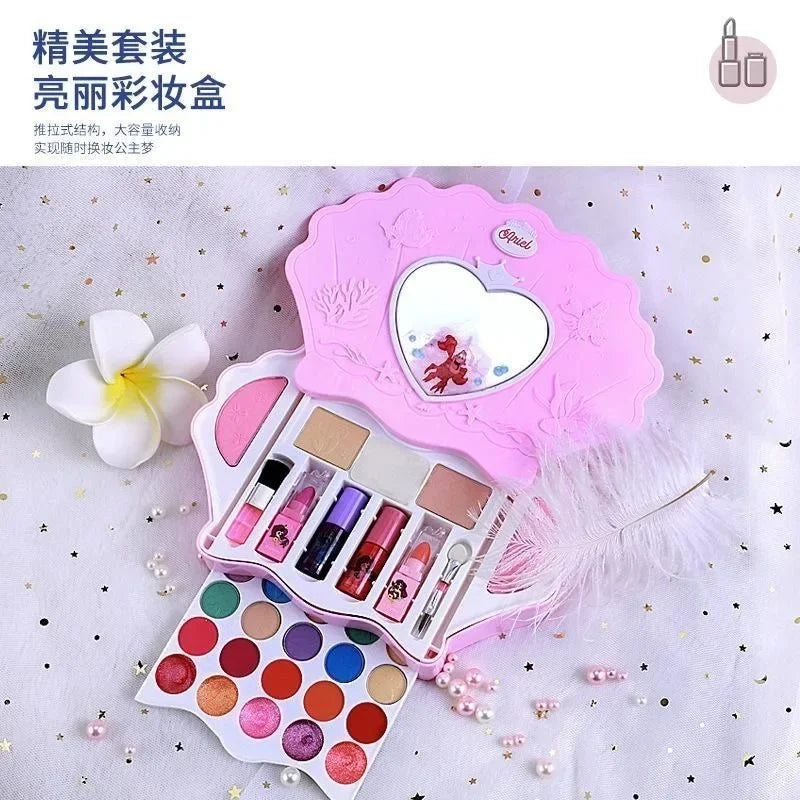 Disney Princess frozen 2 Original real Makeup Toy Set Girl Gift Playhouse Fashion Toys