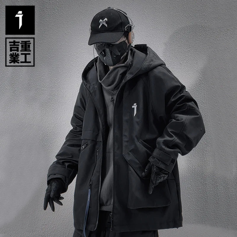 11 BYBB'S DARK 2024 Functional Cargo Jacket Techwear Men Spring Function Tactical Windbreaker Coats Loose Jackets Streetwear