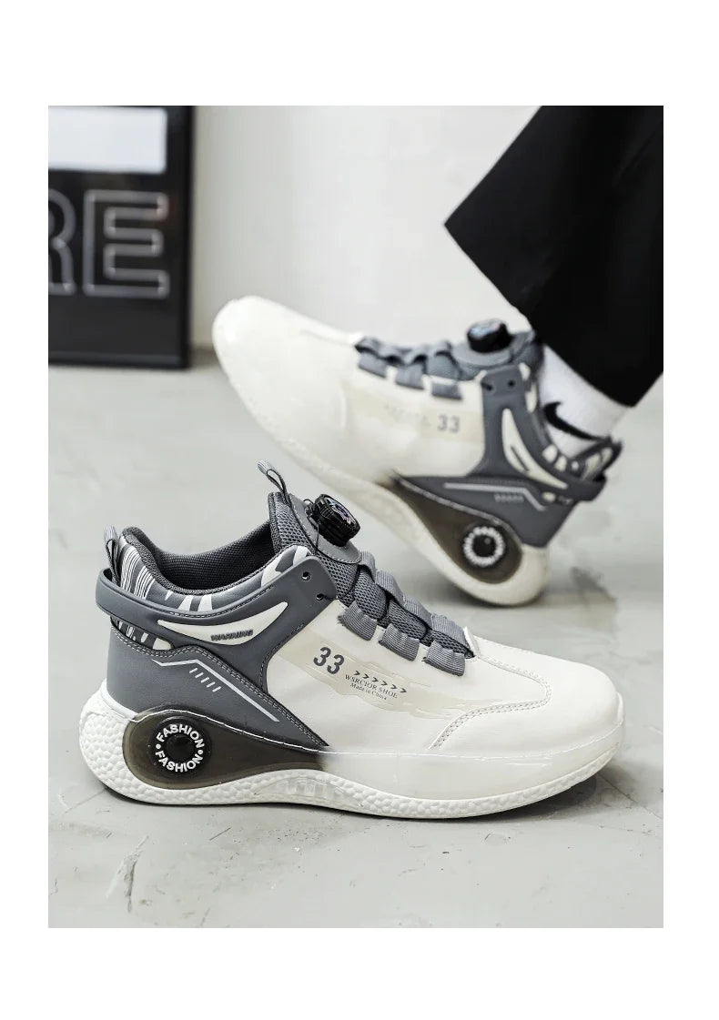 Men’s Comfy Buckle Sneakers – Non-Slip & Durable