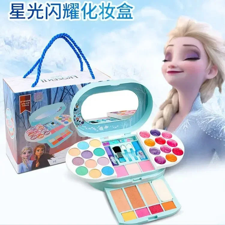 Disney Princess frozen 2 Original real Makeup Toy Set Girl Gift Playhouse Fashion Toys