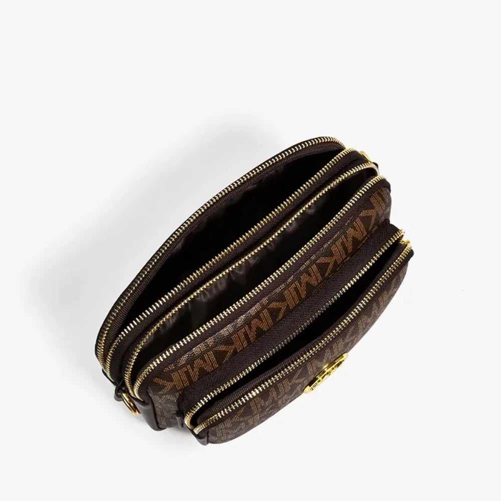 Shop Vintage Printed Leather Crossbody Bag with Adjustable Strap