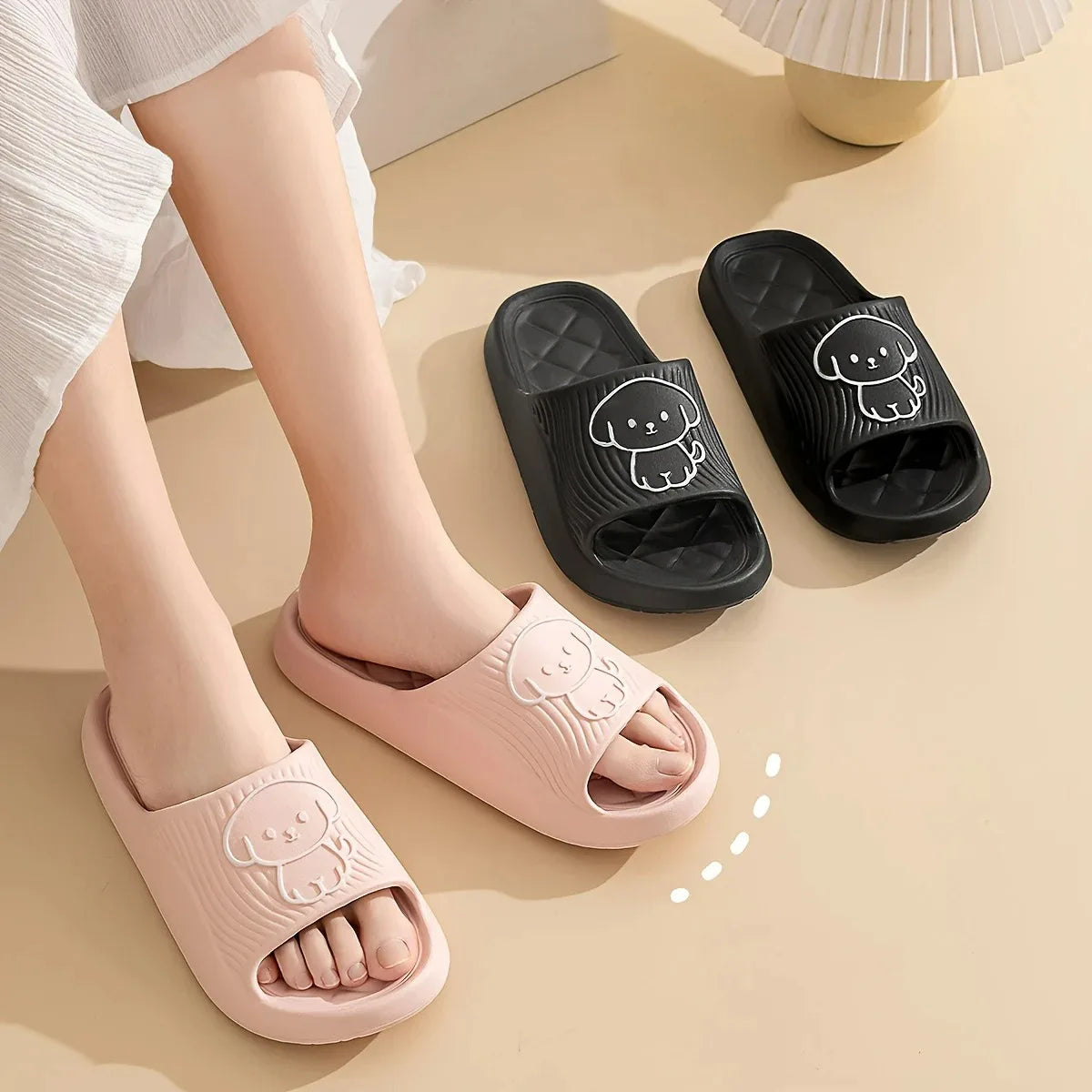 Cute Couple Pillow Slippers -Non-slip Indoor Home with Thick Bottom