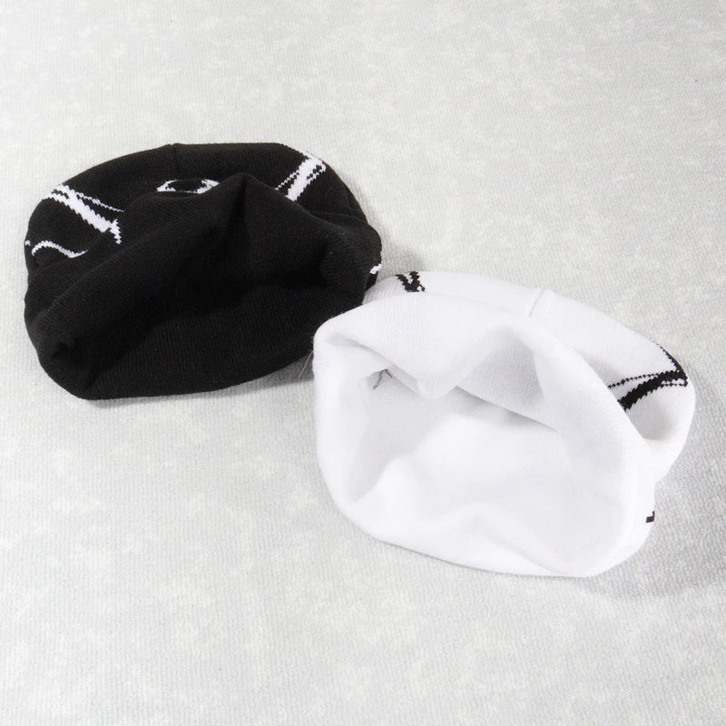 Knitting Cap Beanie Bonnet Y2k Beanies Fashion Print Men Women's Cap Warm Winter Hats Fashion Wool Cold Caps Unisex Accessories