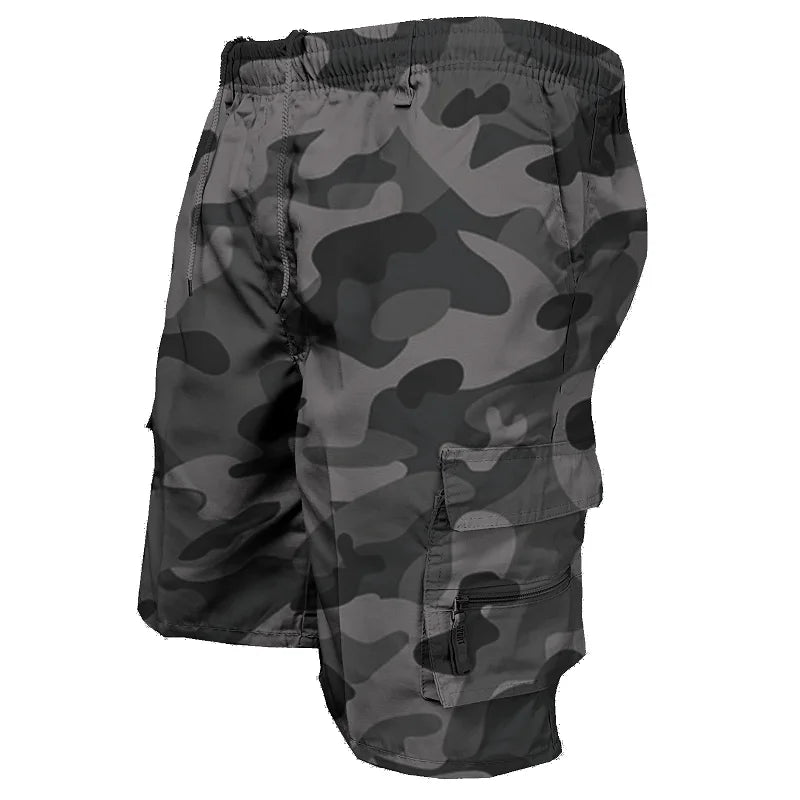 Fashion Men's Cargo Shorts Mens Tactical Short Pants Casual Big Pocket Sports Slacks Cargo Panels Trousers Plus Size for Male