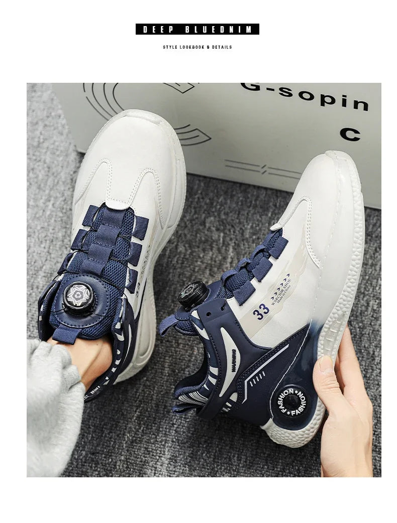 Men’s Comfy Buckle Sneakers – Non-Slip & Durable