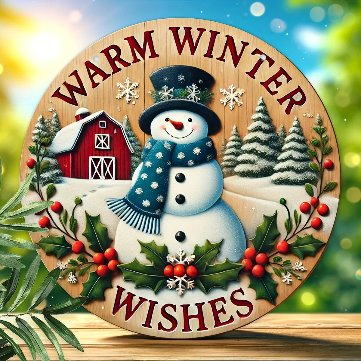 1pc,Christmas Dwarf Trio Wooden Logo -8x8 inch Wall Mounted Decoration - Welcome Logo for Rural Farmhouses
