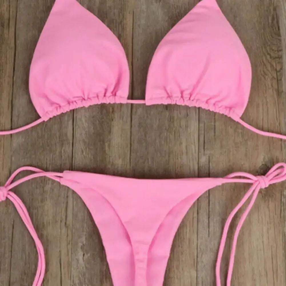 Solid Color Sexy 2-Piece Bikini Set NordRush