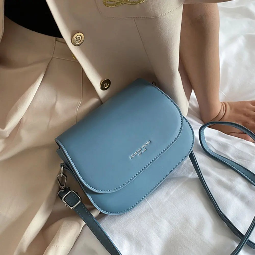 Shop Chic Saddle Shoulder Crossbody Bag - PU Leather Flap Handbag