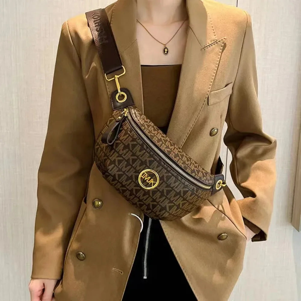 Shop Vintage Printed Leather Crossbody Bag with Adjustable Strap