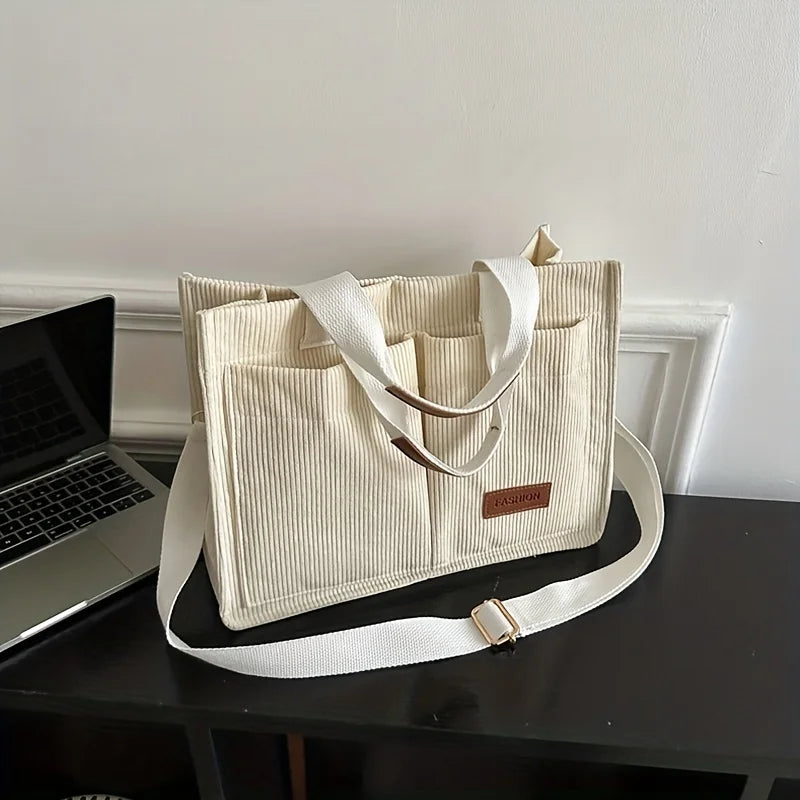 Shop Women's Large Corduroy Tote & Shoulder Bag