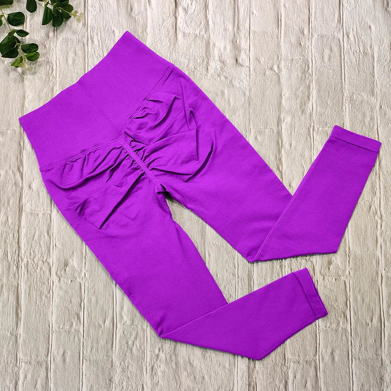 Shop High-Waist Seamless Leggings Yoga Pants– Push-Up, Butt-Lifting Workout Tights for Women