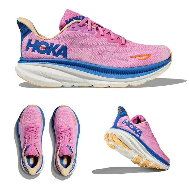 HOKA Clifton 9 Lightweight Cushion Running Shoes – Breathable & Road-Ready
