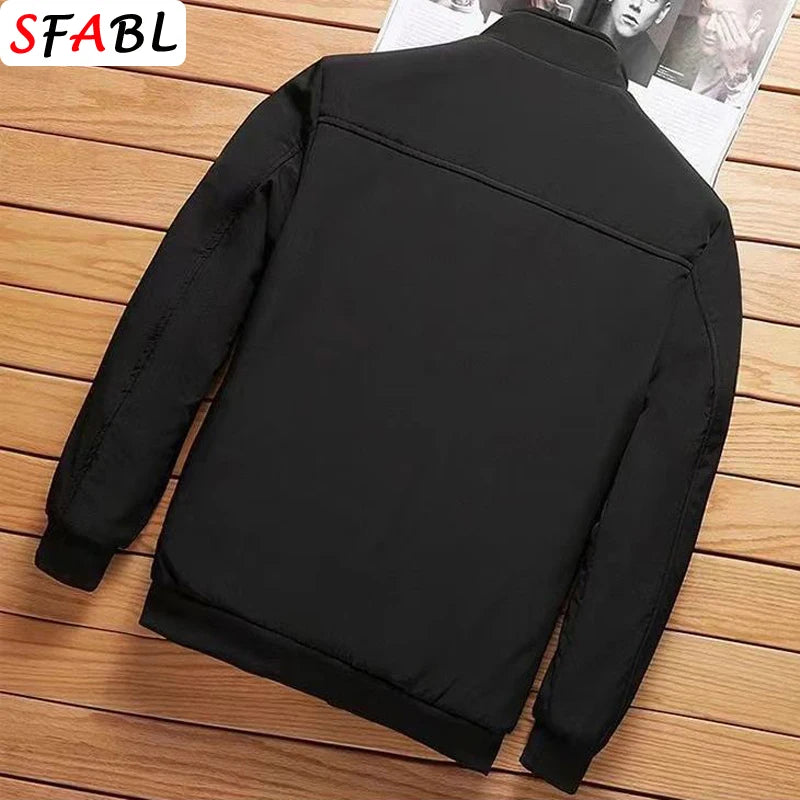 Casual Thermal Winter Jackets for Men Business Office Dress Coat Fleece Lining Men's Winter Jacket Blazers Luxury Outerwear 3XL
