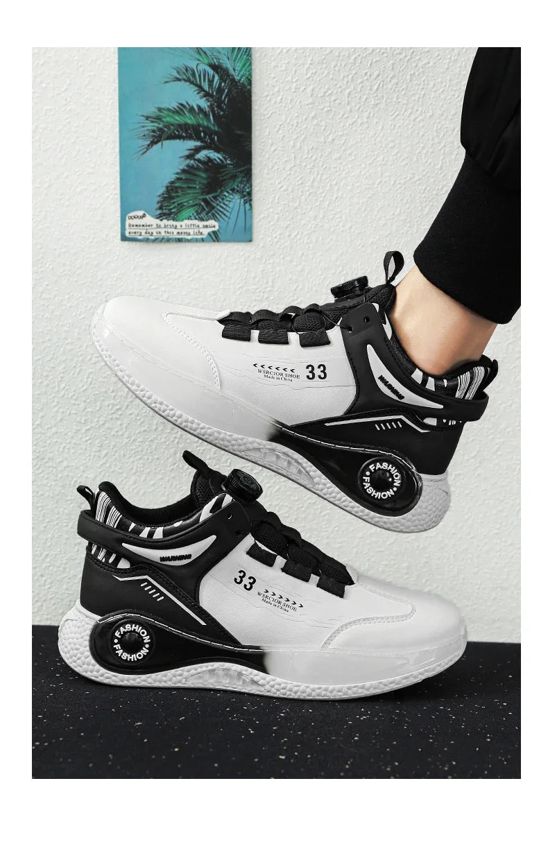 Men’s Comfy Buckle Sneakers – Non-Slip & Durable
