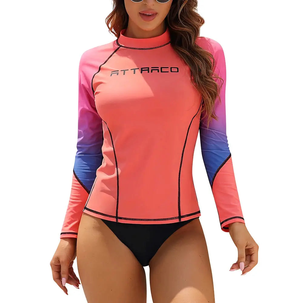 UPF 50+ Color Block Swim Top NordRush