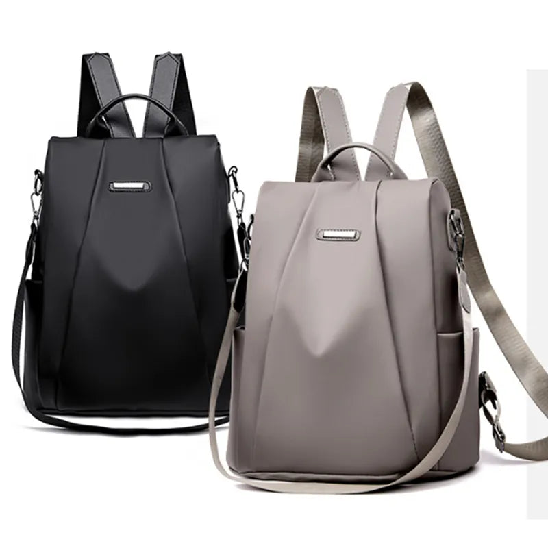 Shop Women's Multifunction Nylon Backpack - Casual, Solid Color, Detachable Strap