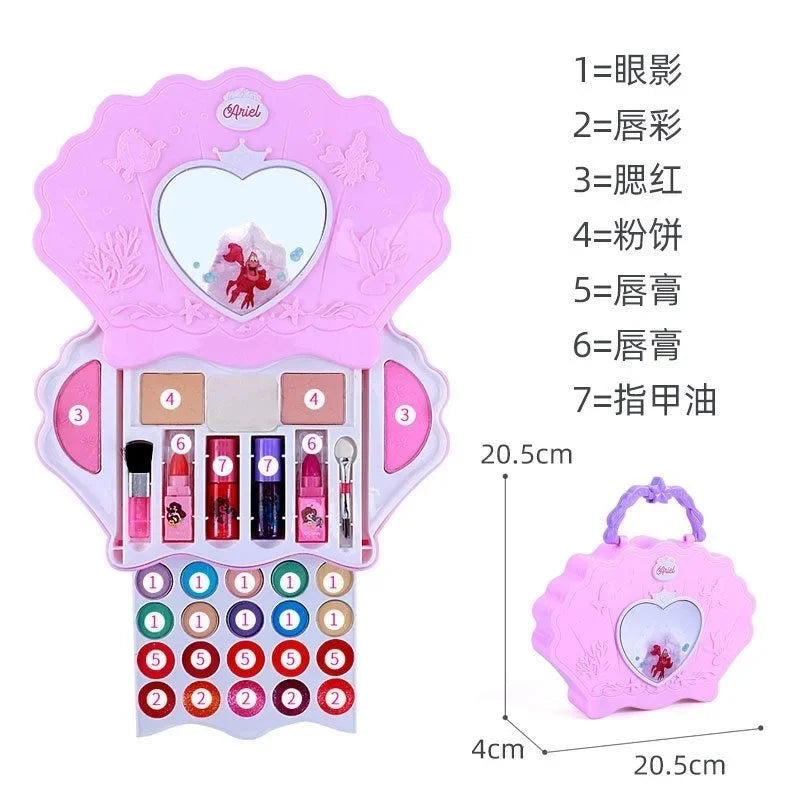 Disney Princess frozen 2 Original real Makeup Toy Set Girl Gift Playhouse Fashion Toys