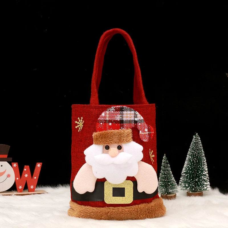Shop 20PCS Festive Gift Tote Bags - Snowman & Bear Designs