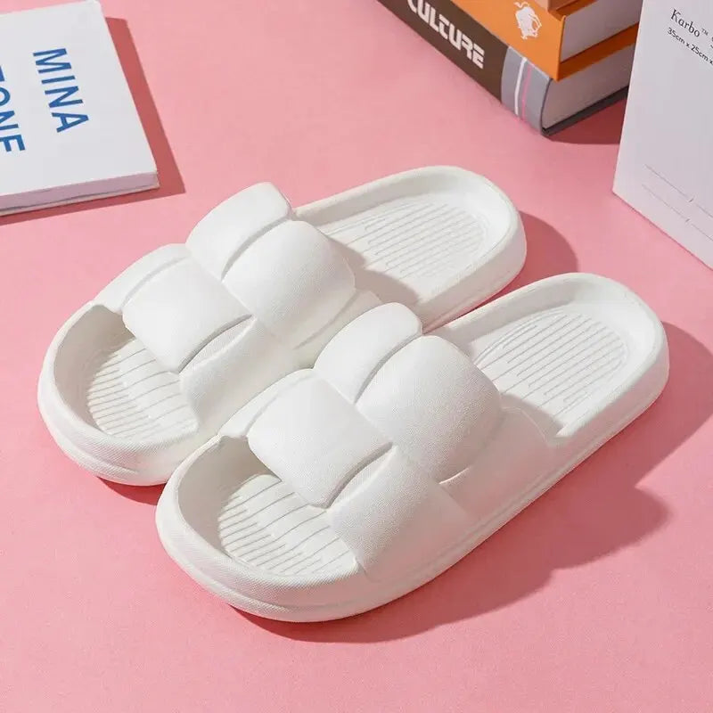 Flat Bottom Bathroom Slippers- Soft Sole Indoor Sandals