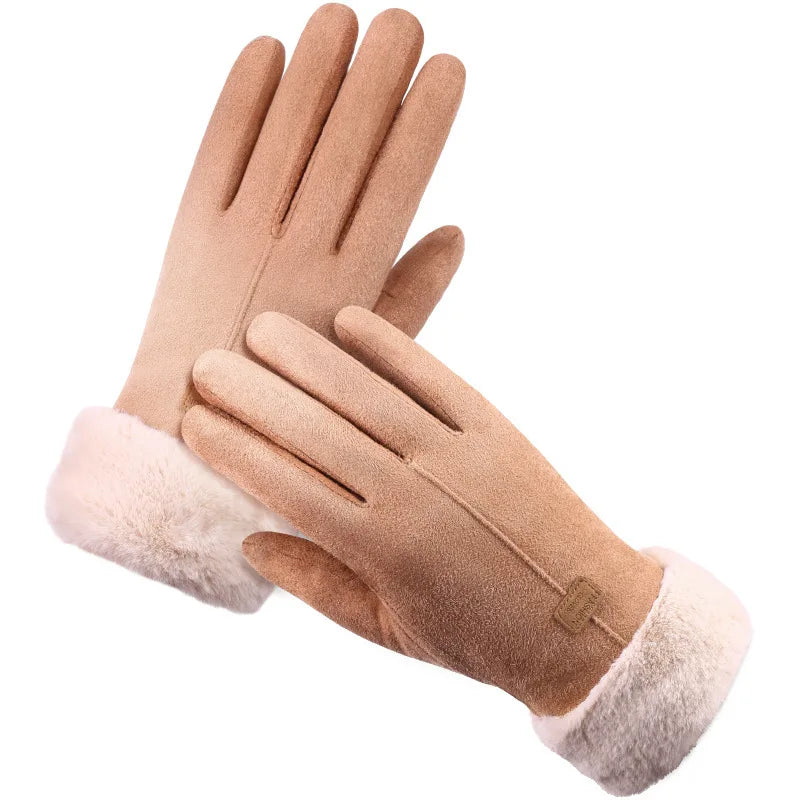Autumn/Winter Furry Outdoor Gloves