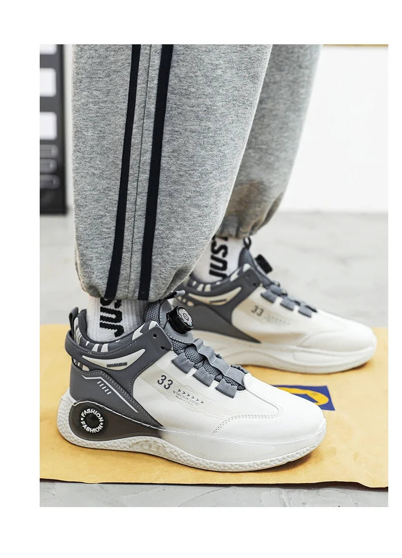 Men’s Comfy Buckle Sneakers – Non-Slip & Durable