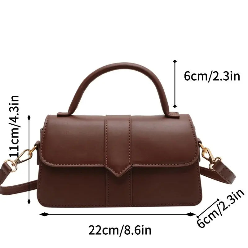 Shop Chic Black PU Leather Shoulder Bag - Vintage Crossbody Satchel