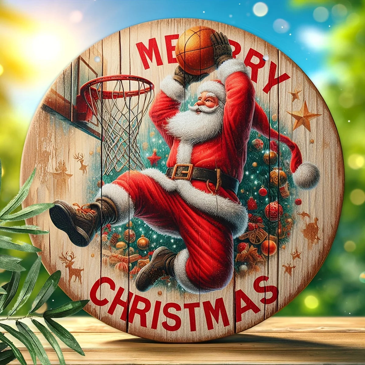 1pc,Christmas Dwarf Trio Wooden Logo -8x8 inch Wall Mounted Decoration - Welcome Logo for Rural Farmhouses