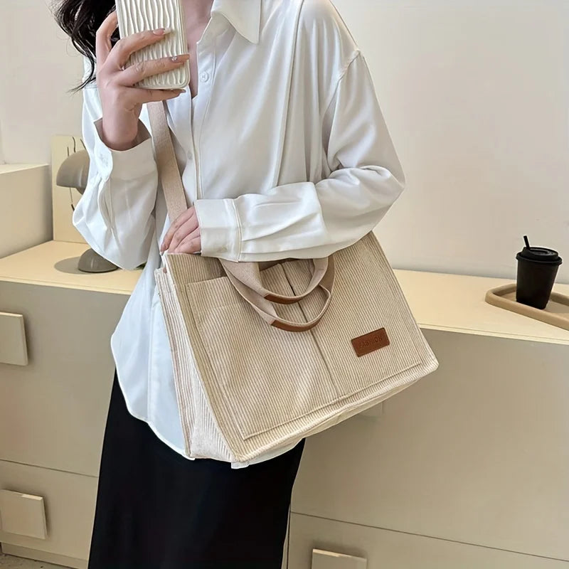 Shop Women's Large Corduroy Tote & Shoulder Bag