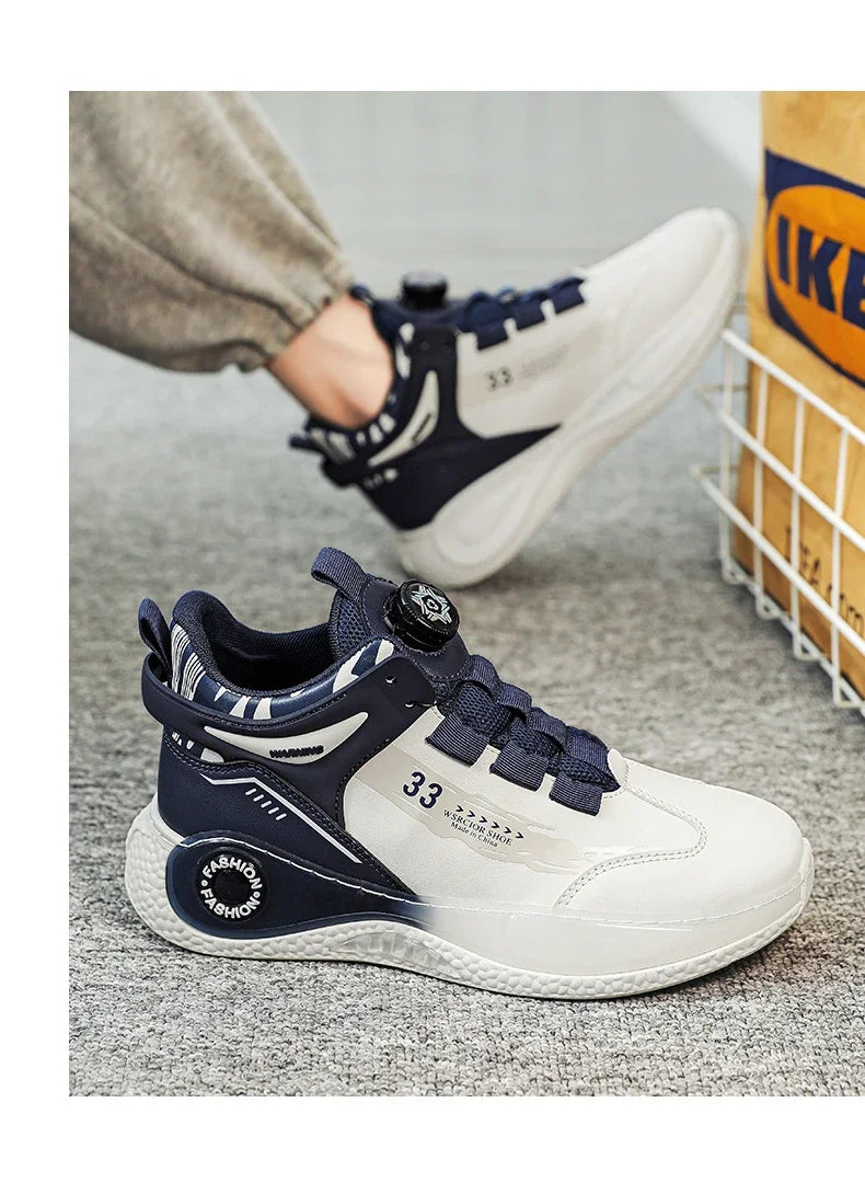 Men’s Comfy Buckle Sneakers – Non-Slip & Durable