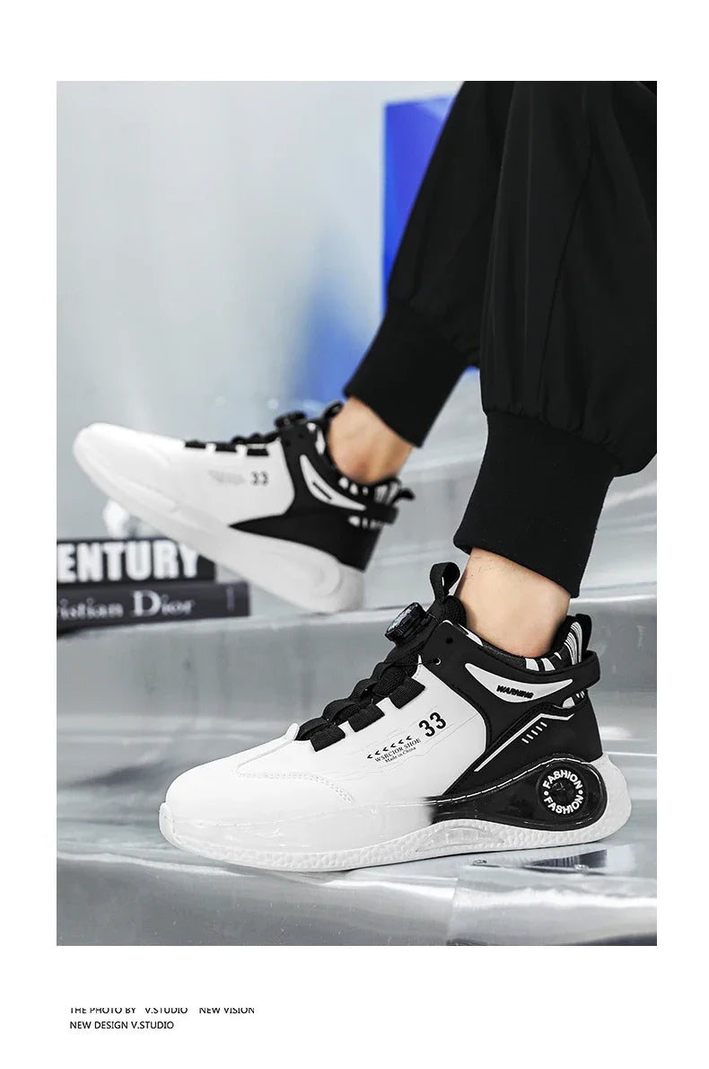 Men’s Comfy Buckle Sneakers – Non-Slip & Durable