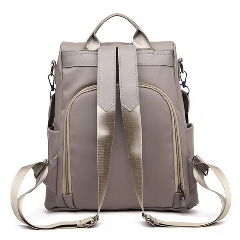 Shop Women's Multifunction Nylon Backpack - Casual, Solid Color, Detachable Strap