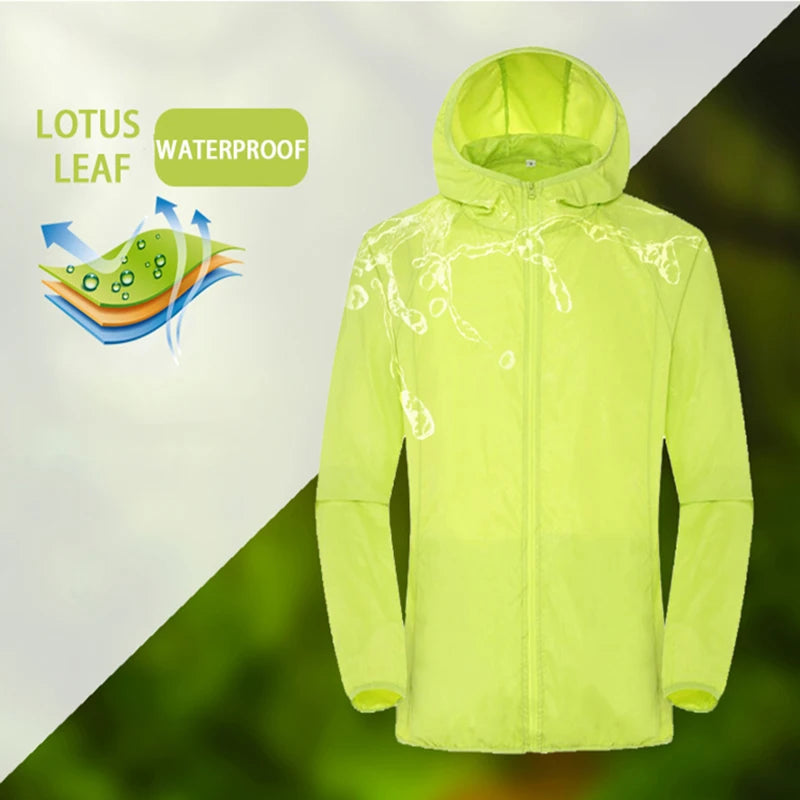 Shop Unisex Waterproof Hiking Jacket - Quick Dry, Sun-Protective, Windbreaker for Outdoor Activities