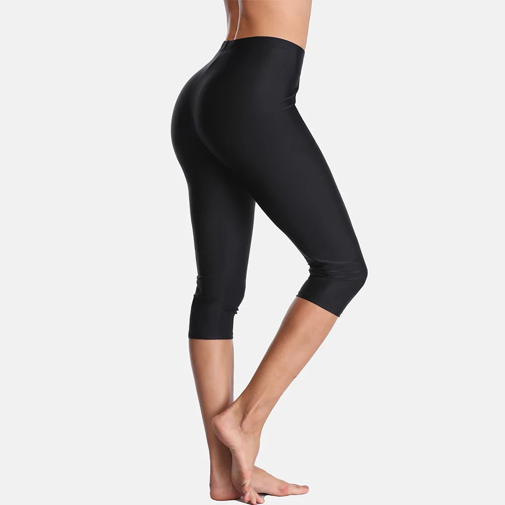 Women's High Waist Swim Capris